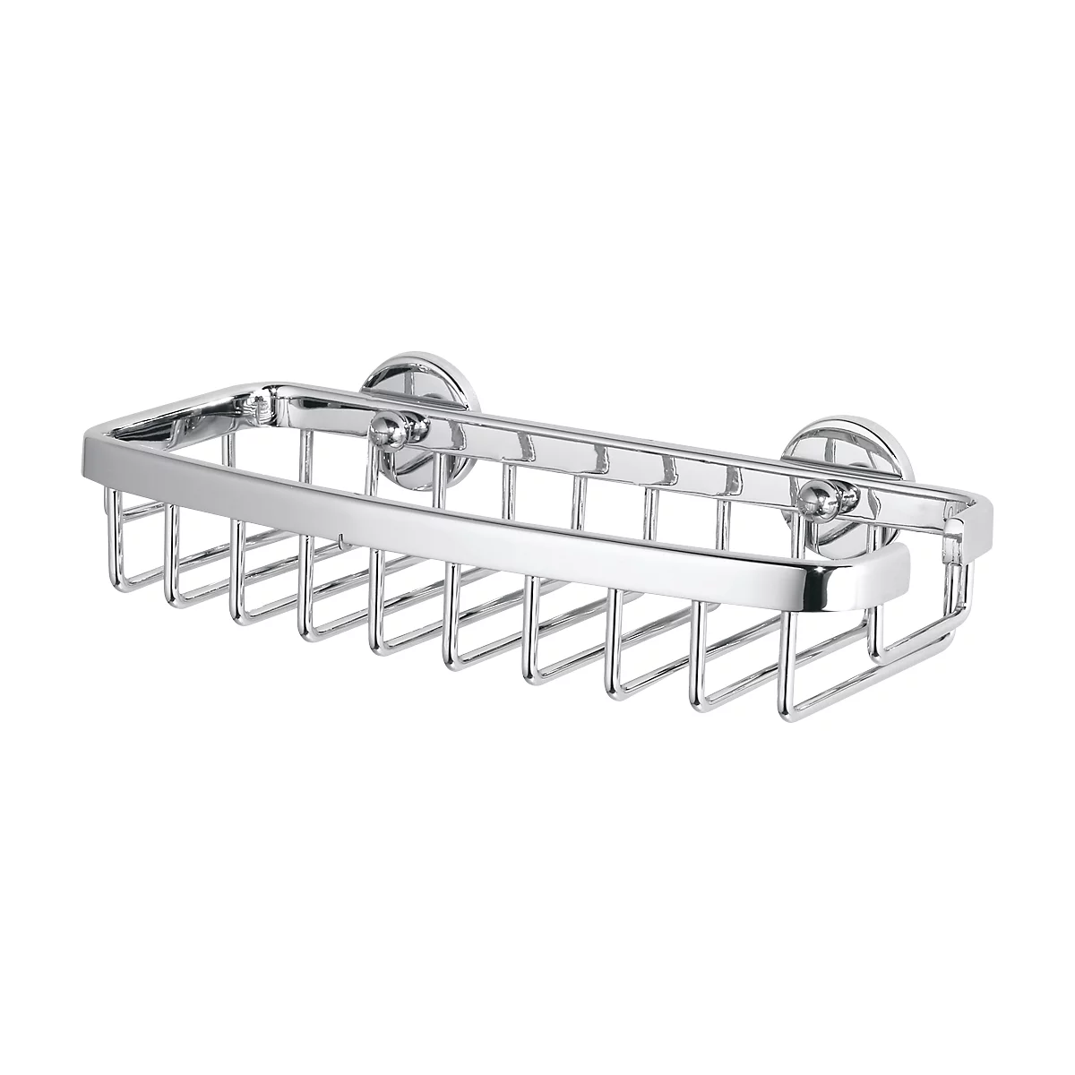 Duschablage tesa® ALUXX, 1-stöckig, viereckig, verchromt, ohne Bohren, inkl. Klebelösung