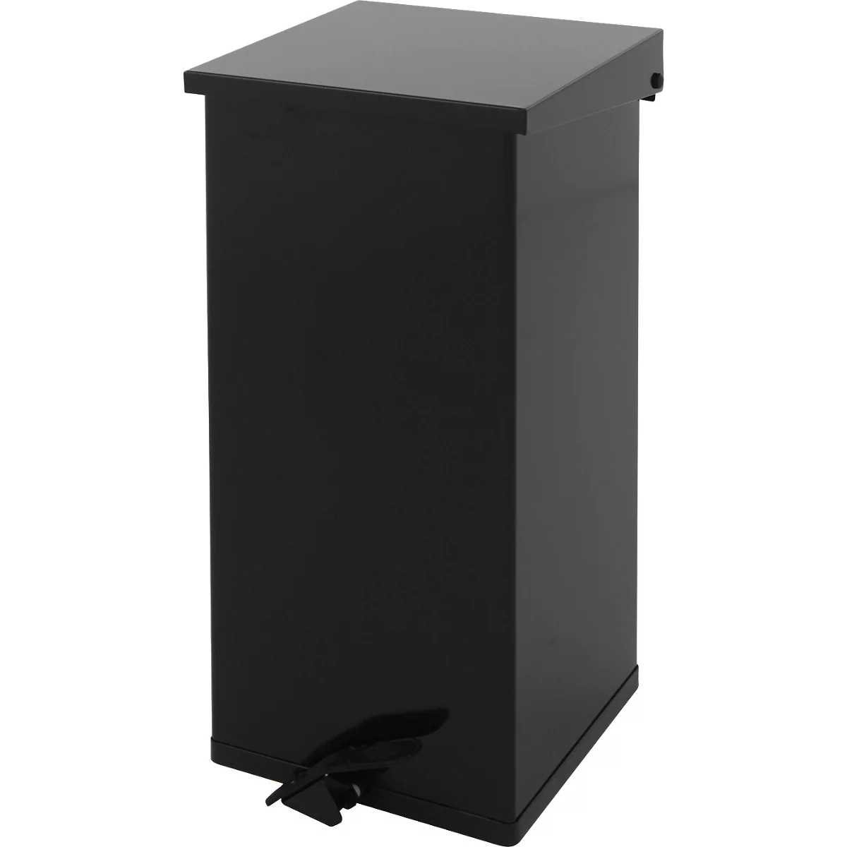 Dutch Design Carro-Kick pedaalemmer, brandveilig, deksel met zachte sluiting, 55 liter, B 300 x D 300 x H 600 mm, zwart
