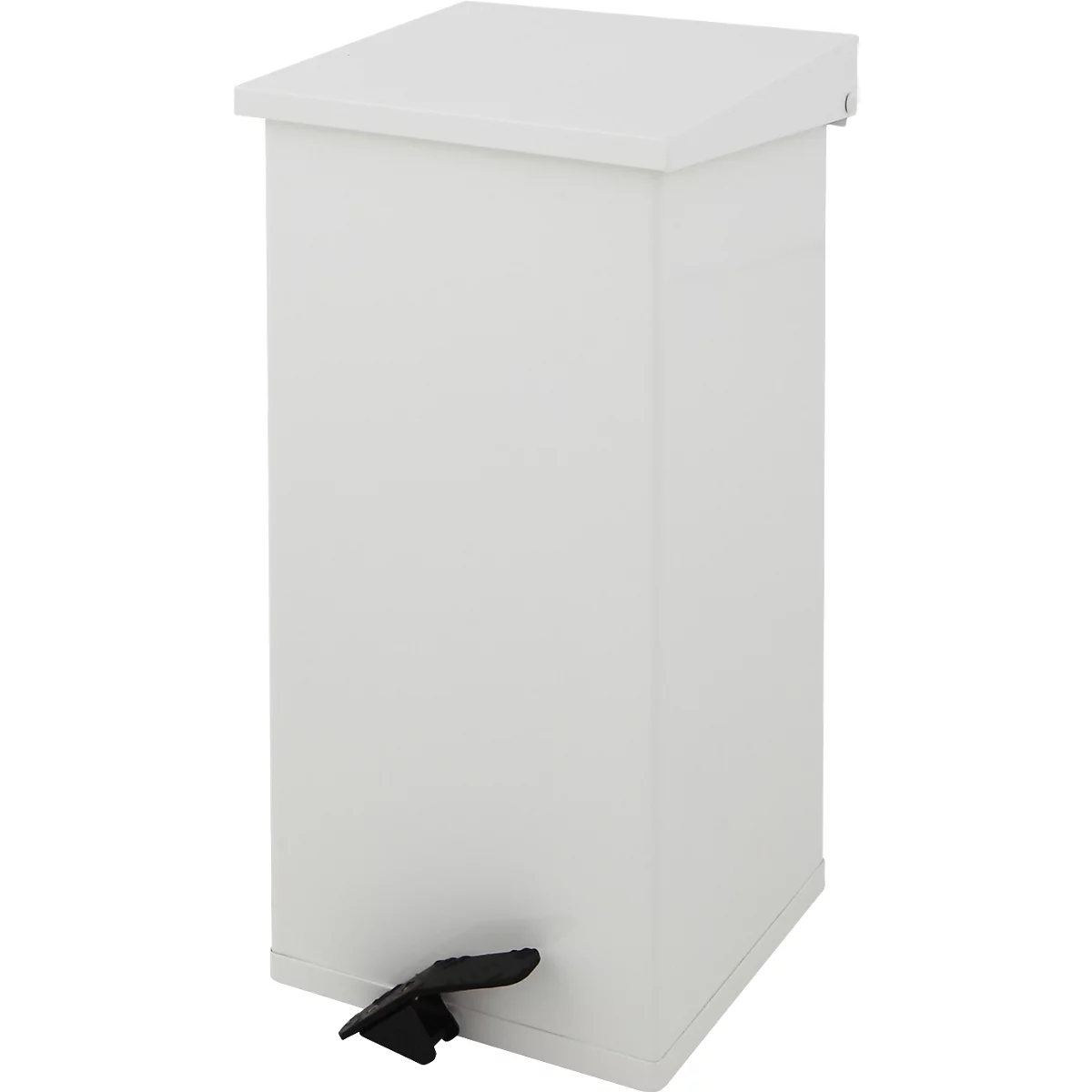 Dutch Design Poubelle à pédale Carro-Kick, ignifuge, couvercle soft-close, 55 litres, L 300 x P 300 x H 600 mm, blanc