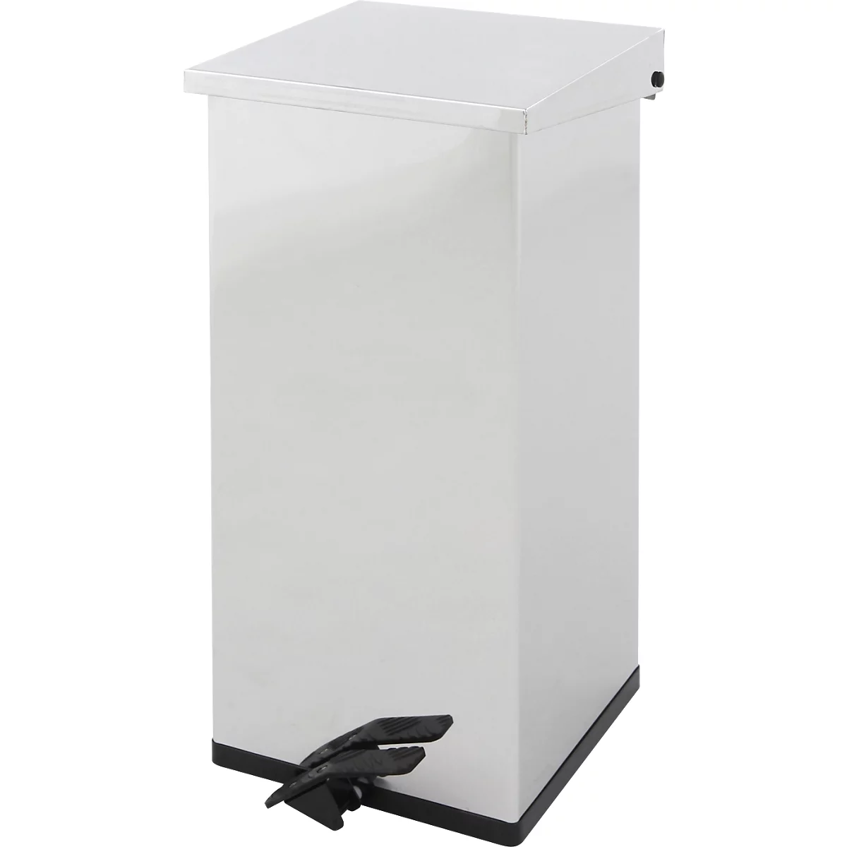 Dutch Design Poubelle à pédale Carro-Kick, ignifuge, couvercle soft-close, 55 litres, L 300 x P 300 x H 600 mm, inox