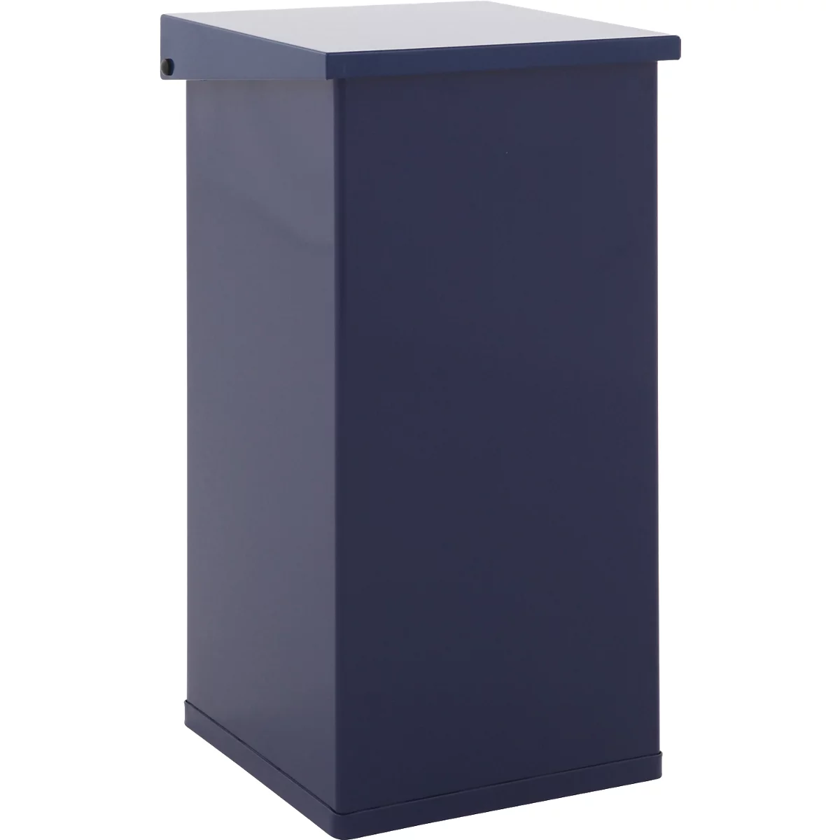 Dutch Design poubelle Carro-Lift, ignifuge, couvercle à soulever, système d'amortissement, L 300 x P 300 x H 600 mm, 55 l, bleu