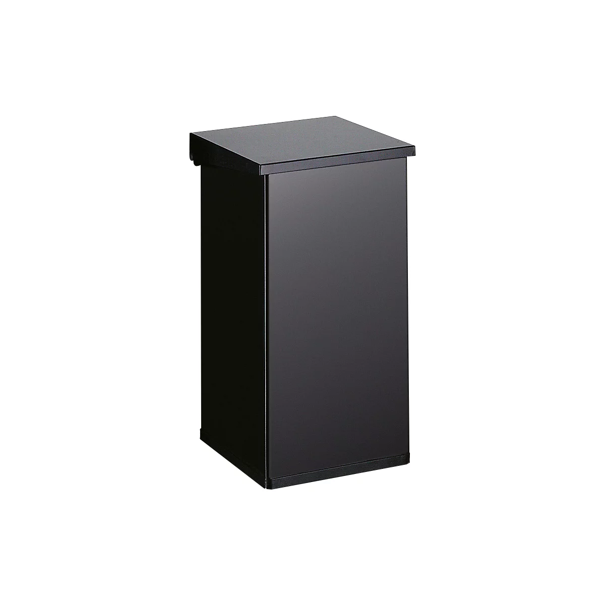 Dutch Design poubelle Carro-Lift, ignifuge, couvercle à soulever, système d'amortissement, L 300 x P 300 x H 600 mm, 55 l, noir