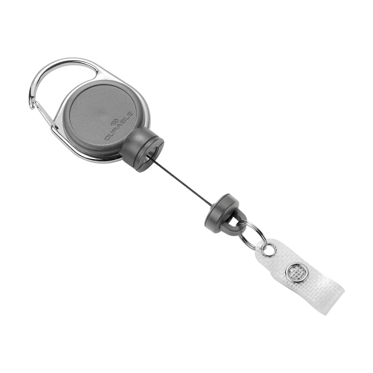 Duurzaam Jojo Extra Sterk, voor zware kaarthouder zonder sleutel, met clip, L 600 mm, grijs, voor zware kaarthouder zonder sleutel, met clip