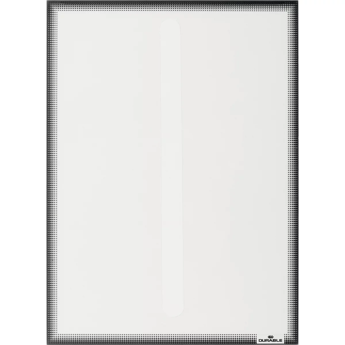 Duurzame documentenhoes, A4 staand en liggend formaat, speciaal voor gebogen glazen oppervlakken, statisch hechtend, UV-bestendig, PVC/PET, antracietgrijs, 5 stuks