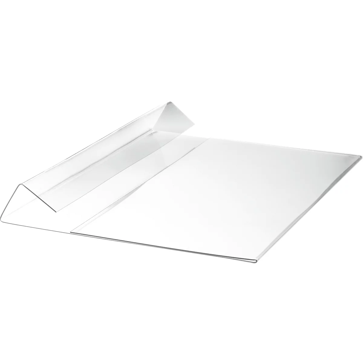 Duurzame etiketzak, harde kaft, met vouw, DIN A5 liggend, B 210 x H 148 mm, transparant