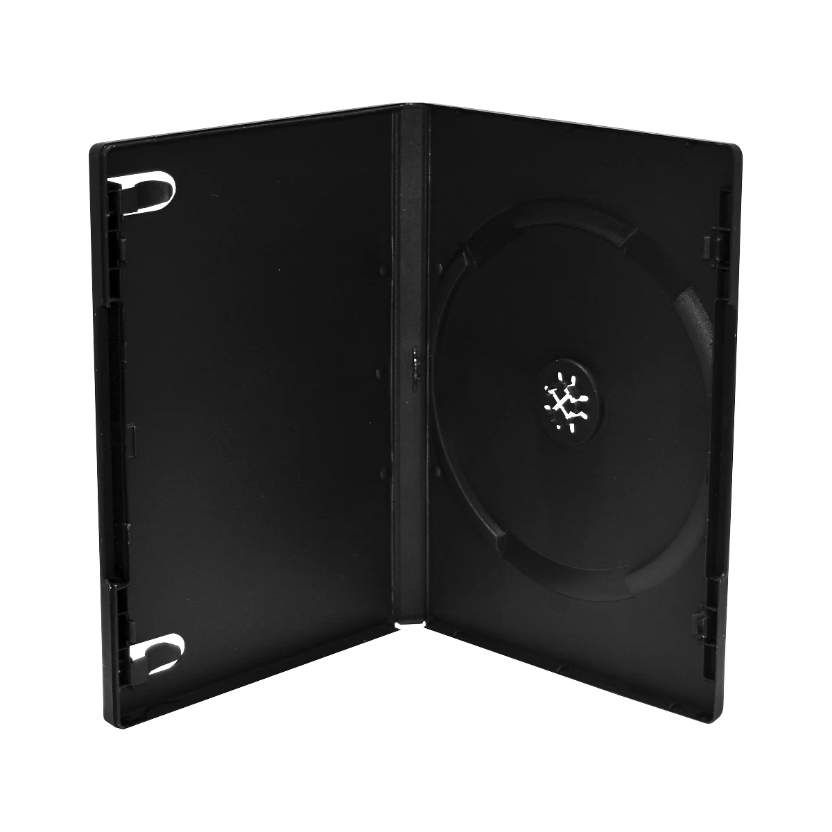 DVD-Leerhülle, schwarz, mit Klarsichtfolie, Booklet-Halterung, 5 Stück