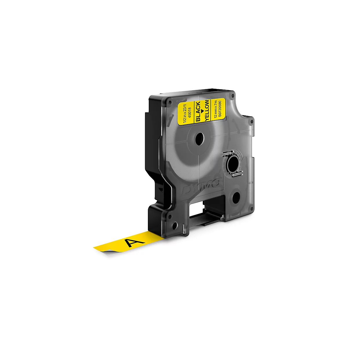 DYMO® Cassette de ruban D1 45018, largeur 12 mm, jaune/noir