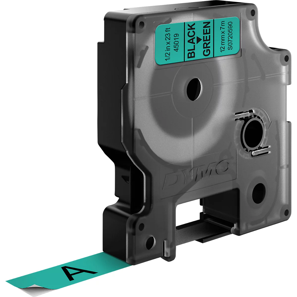 DYMO® Cassette de ruban D1 45019, largeur 12 mm, vert/noir