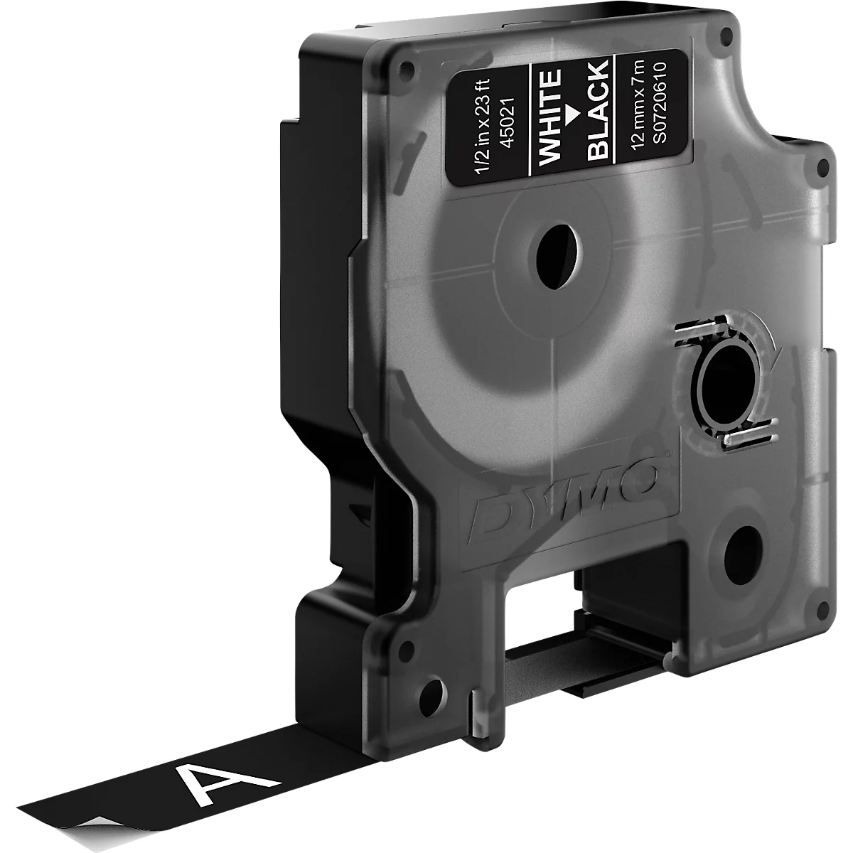 DYMO® Cassette de ruban D1 45021, largeur 12 mm, noir/blanc