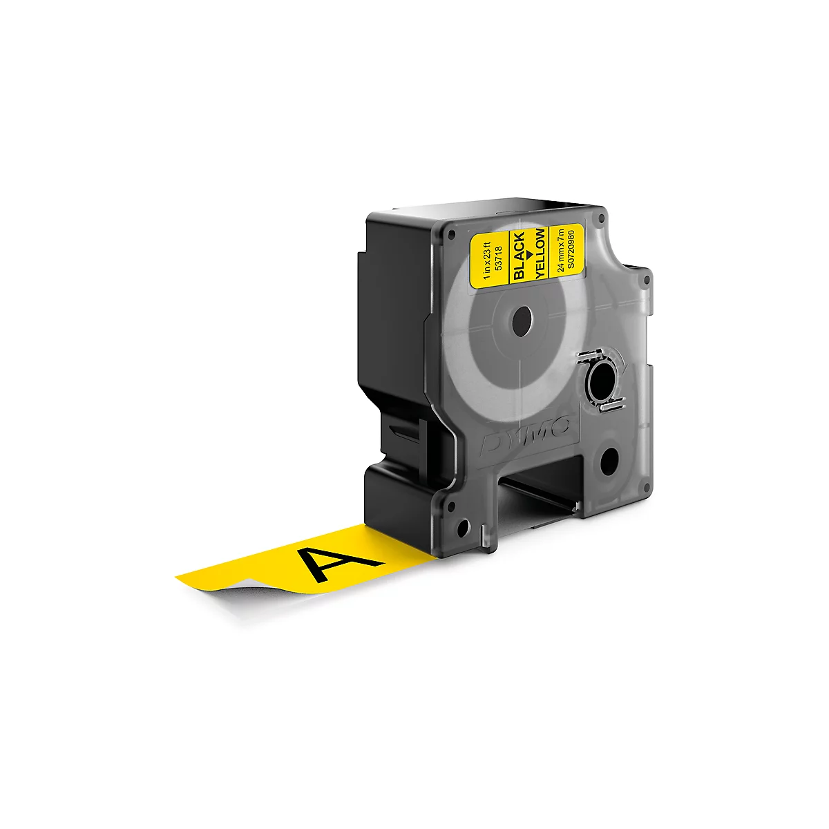 DYMO® Cassette de ruban D1 53718, 24 mm, jaune/noir