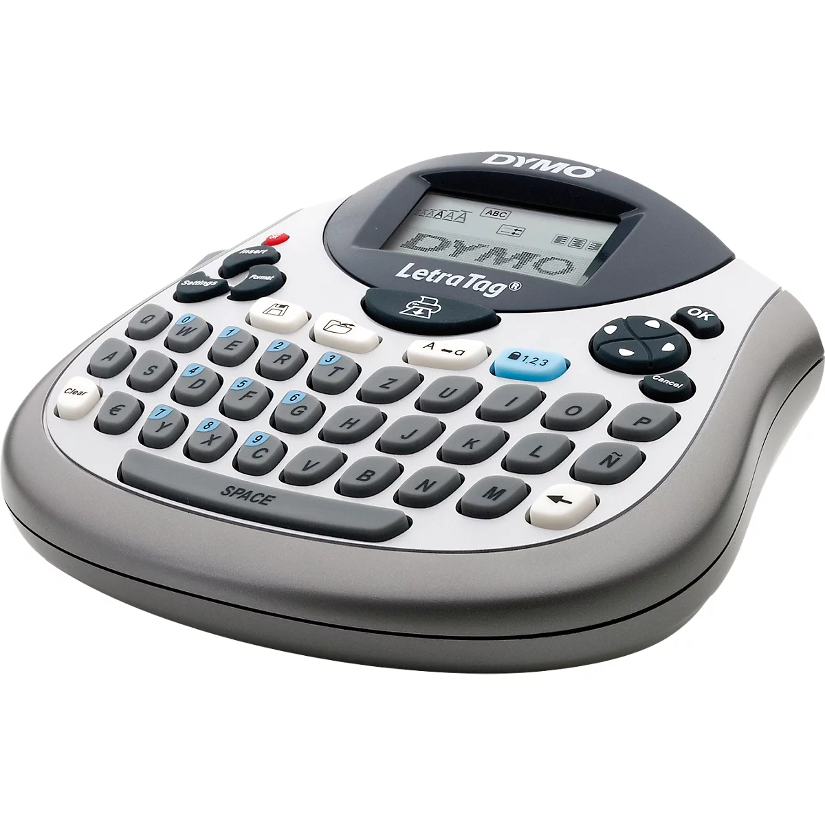 DYMO® Dispositif d'étiquetage Letra Tag® 100T QWERTZ, pour une largeur d'étiquette de 12 mm, 180 dpi, disposition du clavier allemand, avec étiquettes en papier
