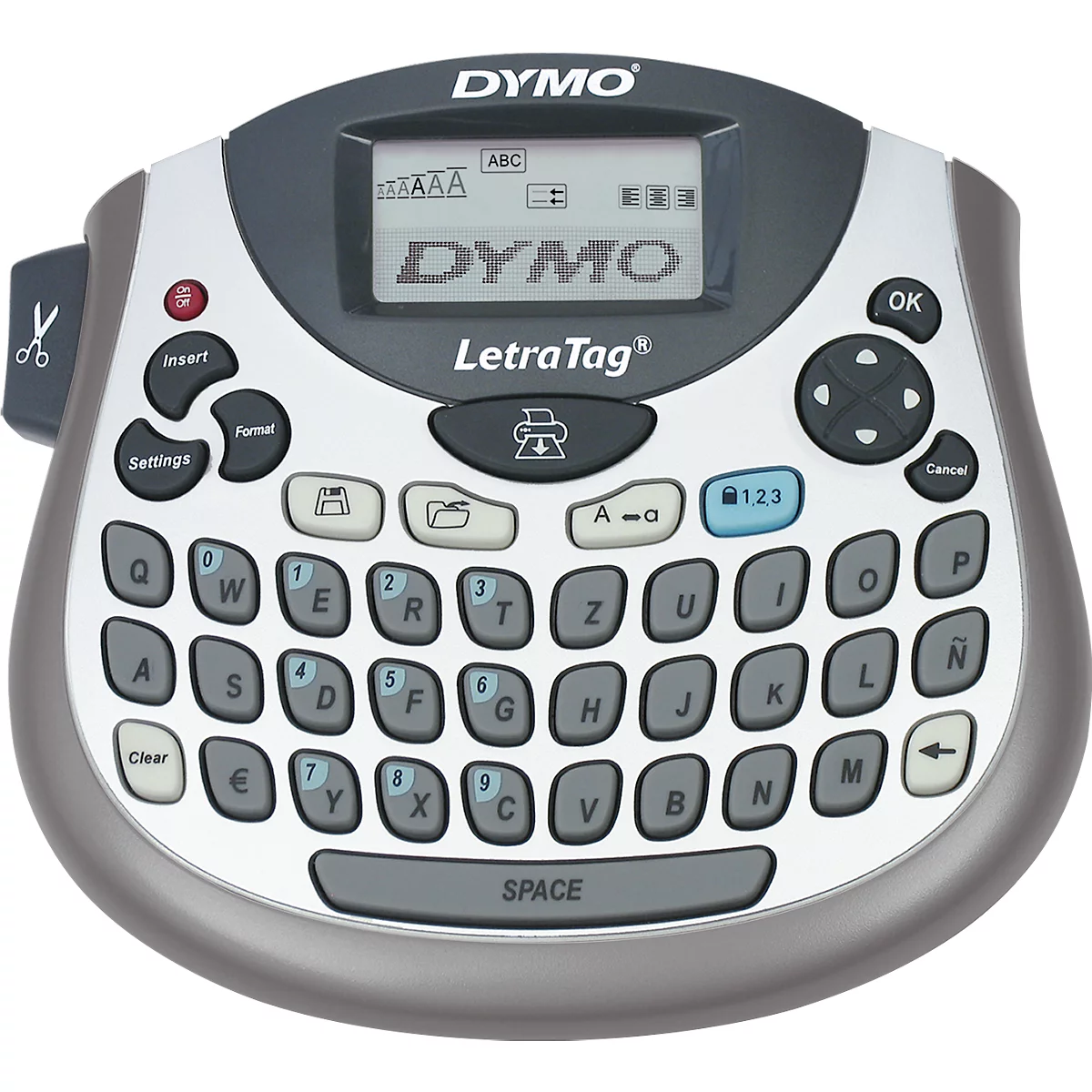 DYMO® etiketteerapparaat Letra Tag® 100T QWERTZ, voor etiketbreedte 12 mm, 180 dpi, Duitse toetsenbordindeling, met papieren labels
