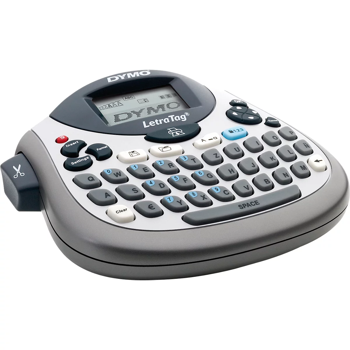 DYMO® etiketteerapparaat Letra Tag® 100T QWERTZ, voor etiketbreedte 12 mm, 180 dpi, Duitse toetsenbordindeling, met papieren labels