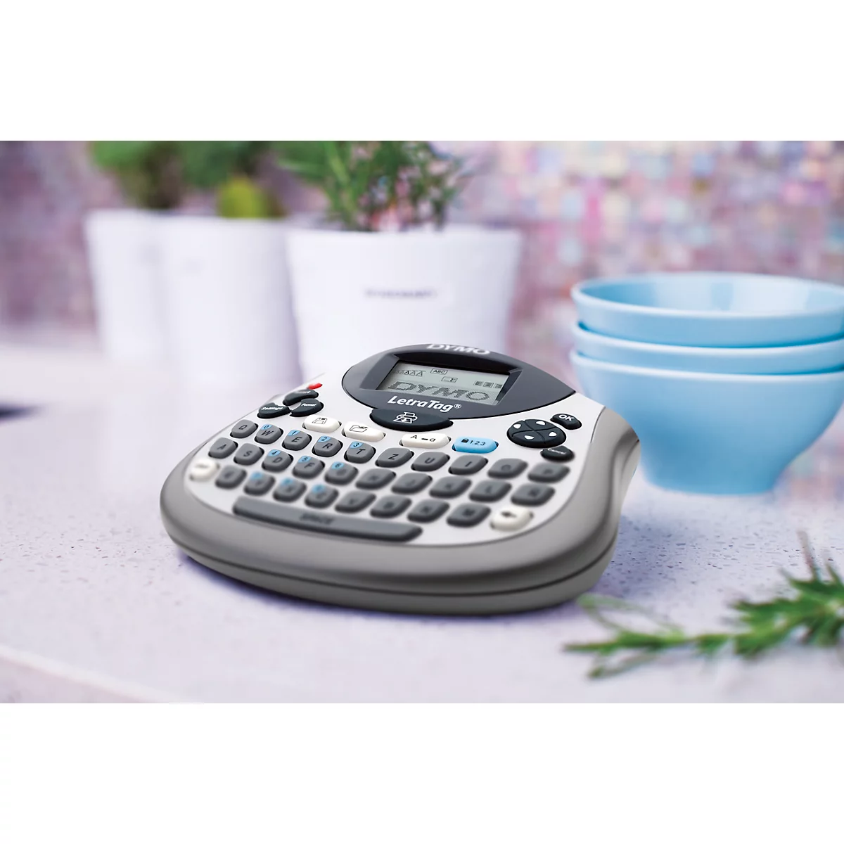 DYMO® etiketteerapparaat Letra Tag® 100T QWERTZ, voor etiketbreedte 12 mm, 180 dpi, Duitse toetsenbordindeling, met papieren labels