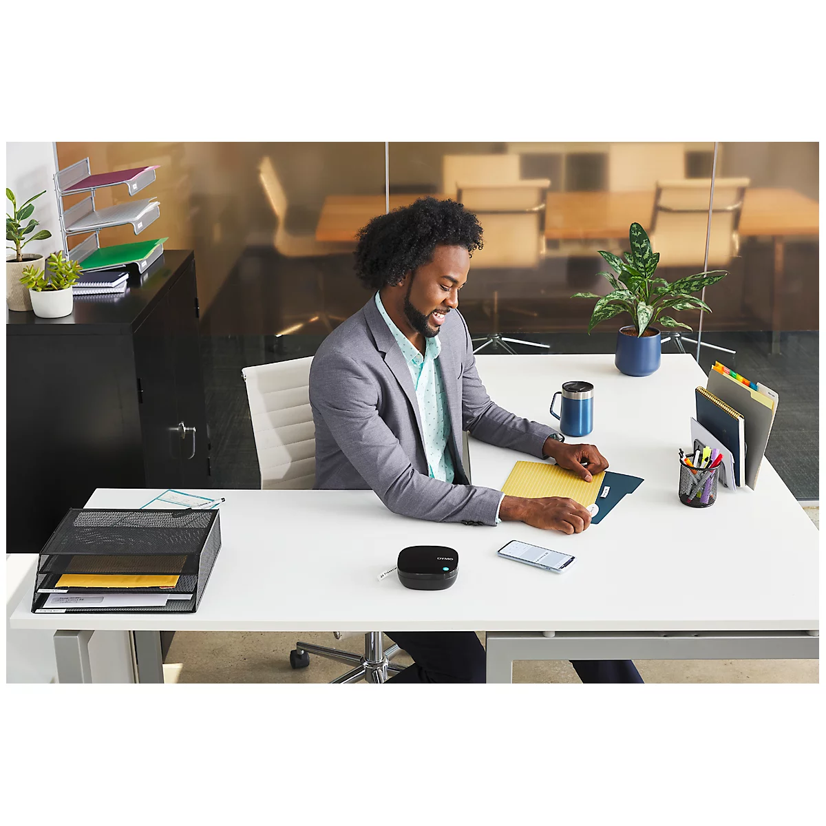 DYMO LetraTag® 200B labelmaker, tot 12 mm labelbreedte, direct thermisch afdrukken, 160 dpi, Bluetooth® Wireless Tech, L 120 x B 120 x H 45 mm