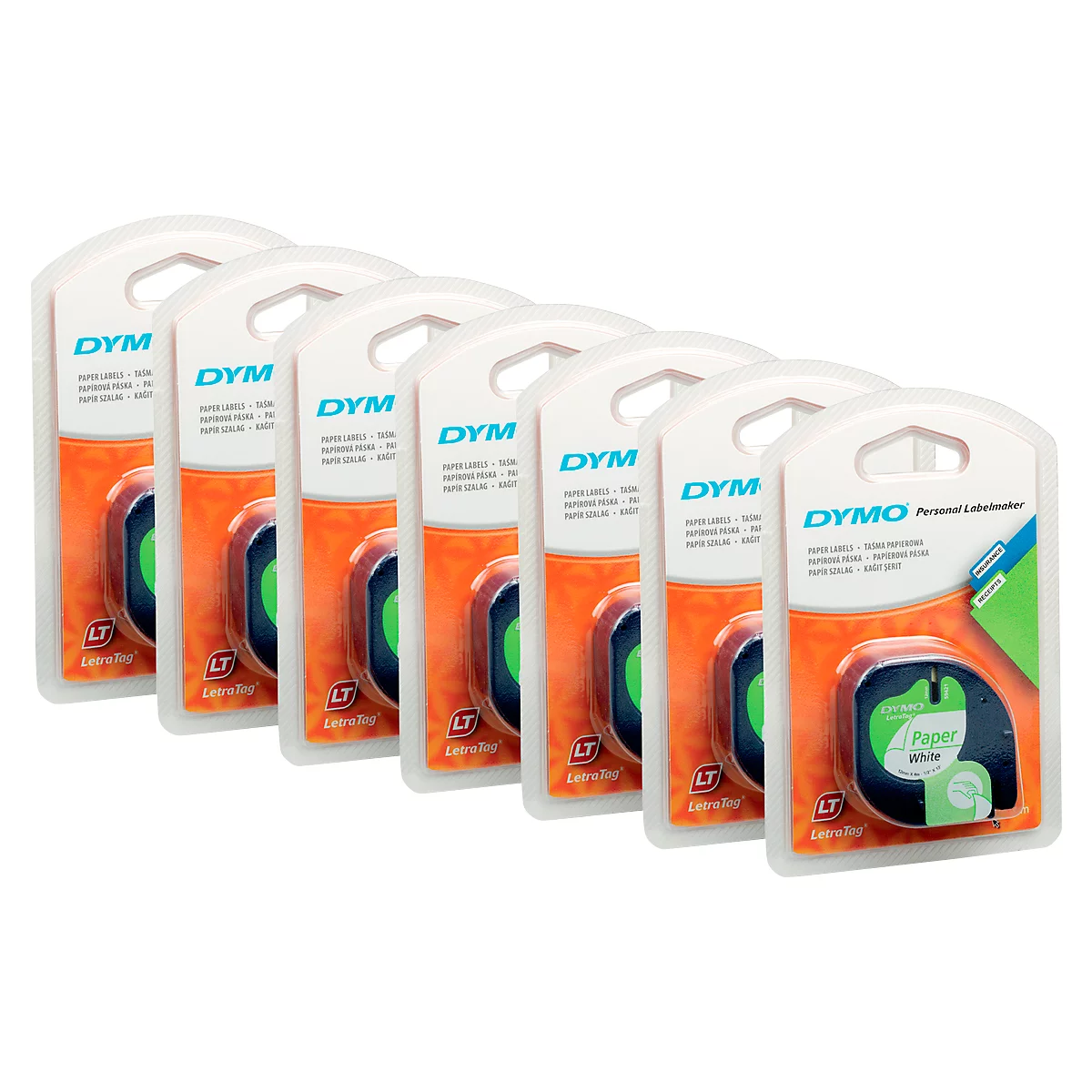DYMO® lint beletteringssystemen 91220, papier, 12 mm, 6 + 1 GRATIS