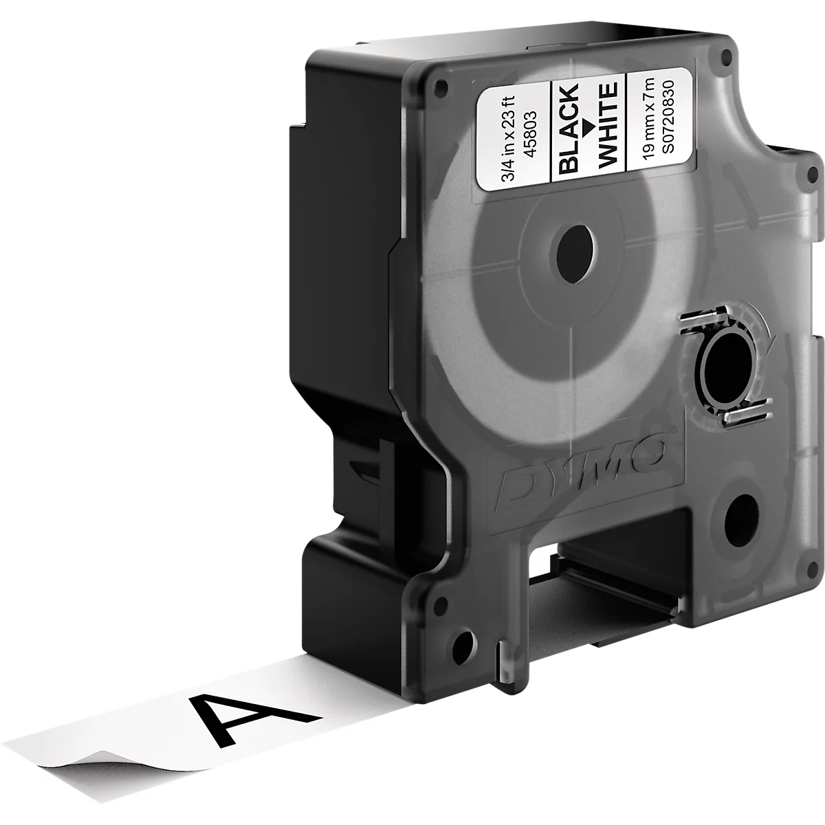 DYMO® Schriftband 45803, Typ D1, 7 m x 19 mm, schwarz/weiß, 10 Stück