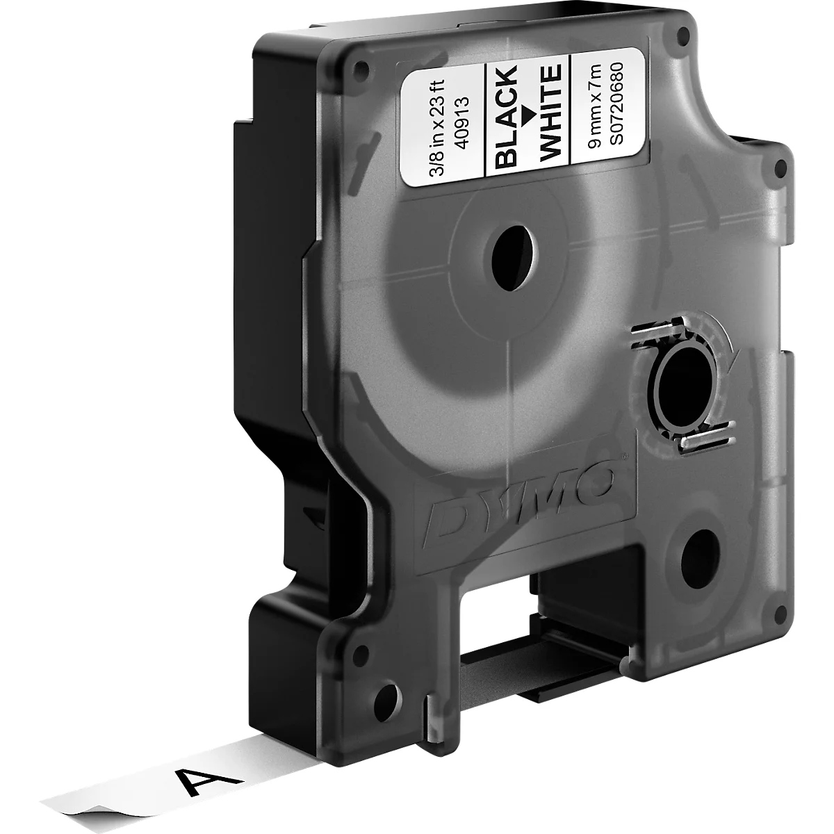 DYMO® Schriftband-Sparset 40913, Typ D1, 7 m x 9 mm, UV-beständig, reißfest, schwarz/weiß, 10 Stück