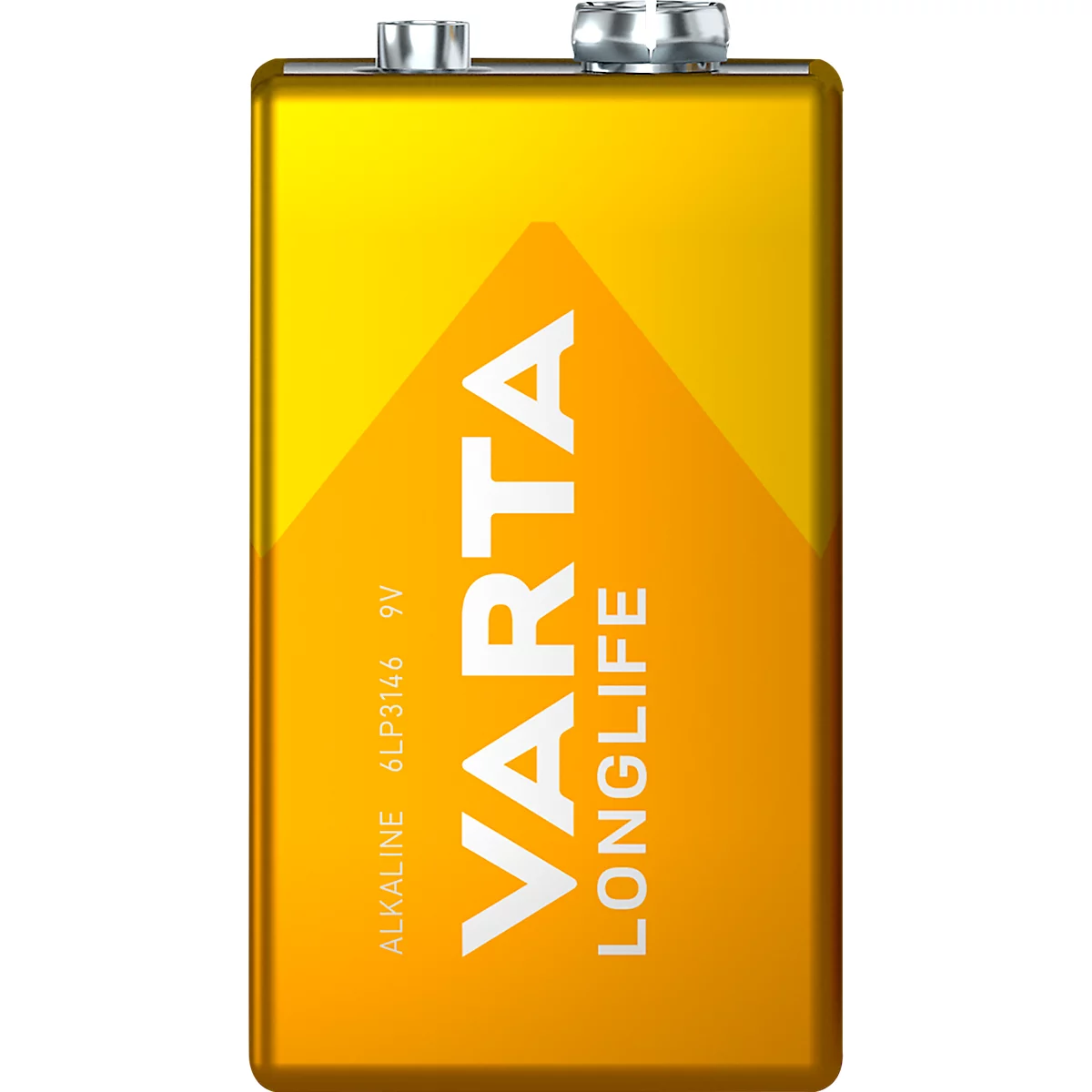 E-Block Batterie VARTA Longlife, 9 V, besonders lange Lebensdauer, 1 Stück, Alkali Mangan