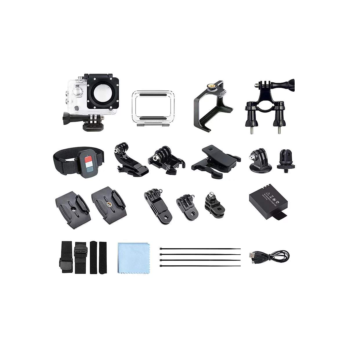 Easypix GoXtreme Enduro Black - Action-Kamera - 4K / 30 BpS - 8.0 MPix - Wireless LAN - Unterwasser bis zu 30 m