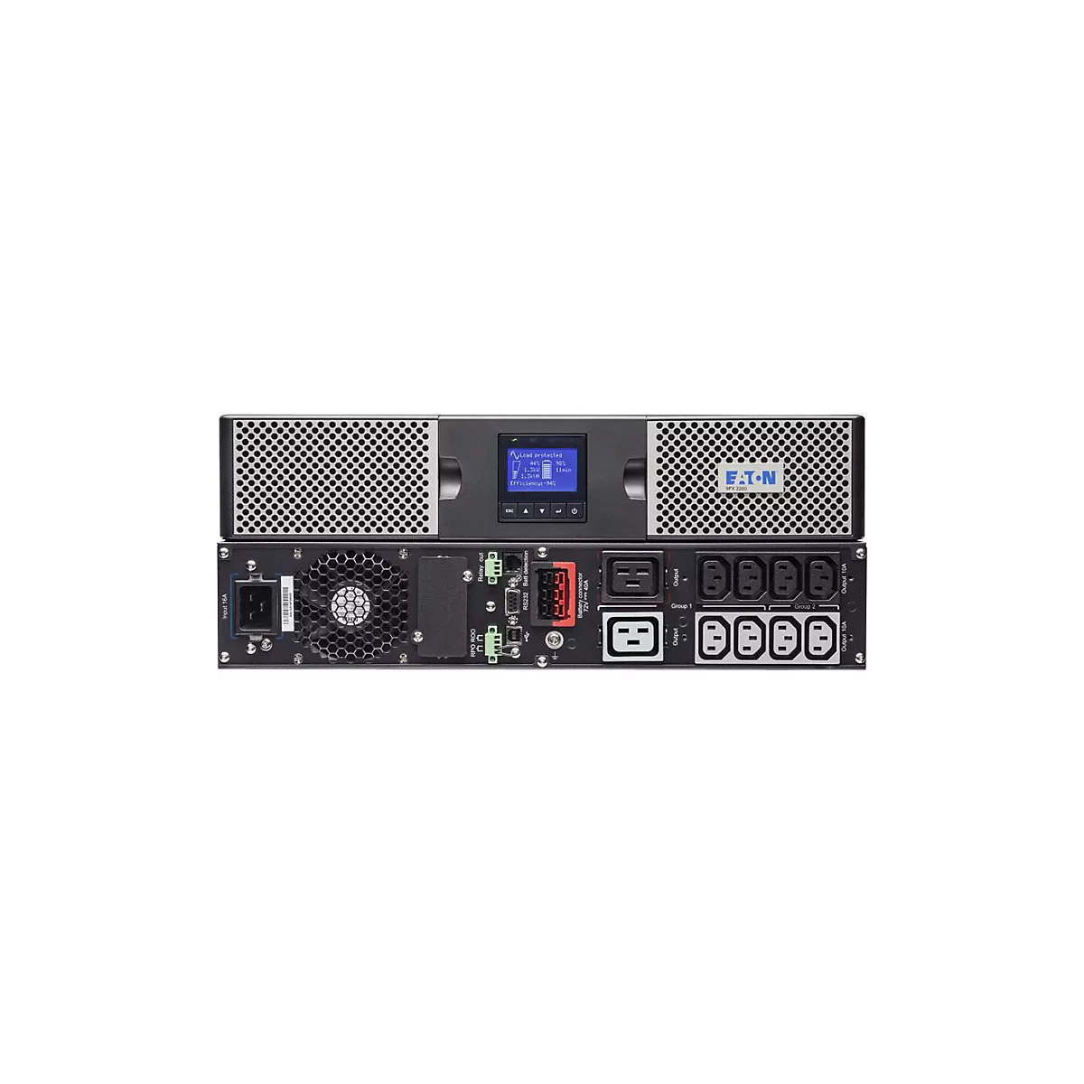 Eaton 9PX 2200i RT2U Netpack - USV (in Rack montierbar/extern) - Wechselstrom 200/208/220/230/240 V - 2200 Watt - 2200 VA - 1-phasig