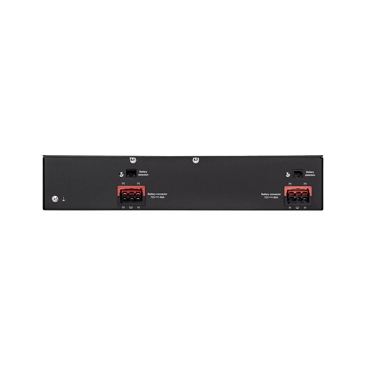 Appareil Ã©lectronique noir avec connecteurs rouges et l'inscription Battery connector.