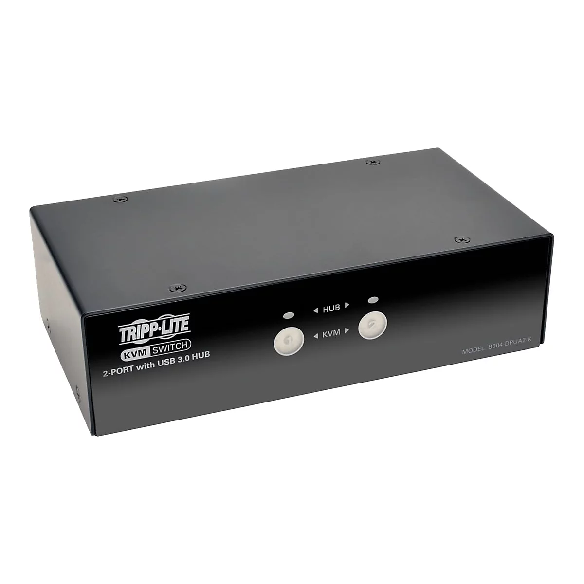 Eaton Tripp Lite series 2-Port DisplayPort KVM Switch w/Audio, Cables and USB 3.0 SuperSpeed Hub - KVM-/Audio-/USB-Switch - 2 x KVM/Audio/USB - 1 lokaler Benutzer - Desktop