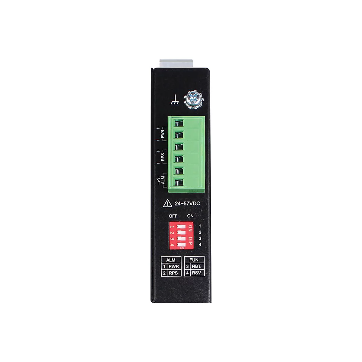 Eaton Tripp Lite Series Industrial Gigabit Ethernet PoE injector, 60W PoE++, 802.3bt, Midspan, -40C to +75C, IP30 housing, Dual 24~57VDC , DIN rail, 1 Port - Power Injector (DIN-Schienenmontage möglich) - Wechselstrom 100-240 V - 60 Watt - Schwarz