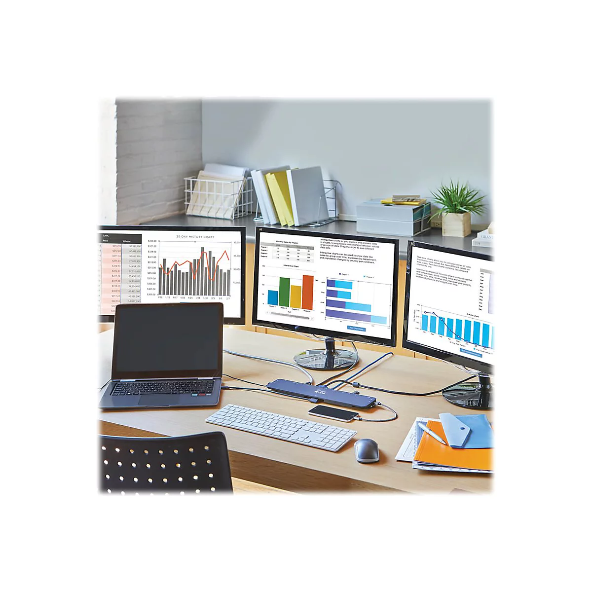 Eaton Tripp Lite Series Triple-Monitor USB C Dock USB C Docking Station with 4K HDMI & DisplayPort, VGA - USB-A/C, GbE, 100W PD, Black - Dockingstation - USB-C 3.1 / Thunderbolt 3 - VGA, HDMI, DP - 1GbE