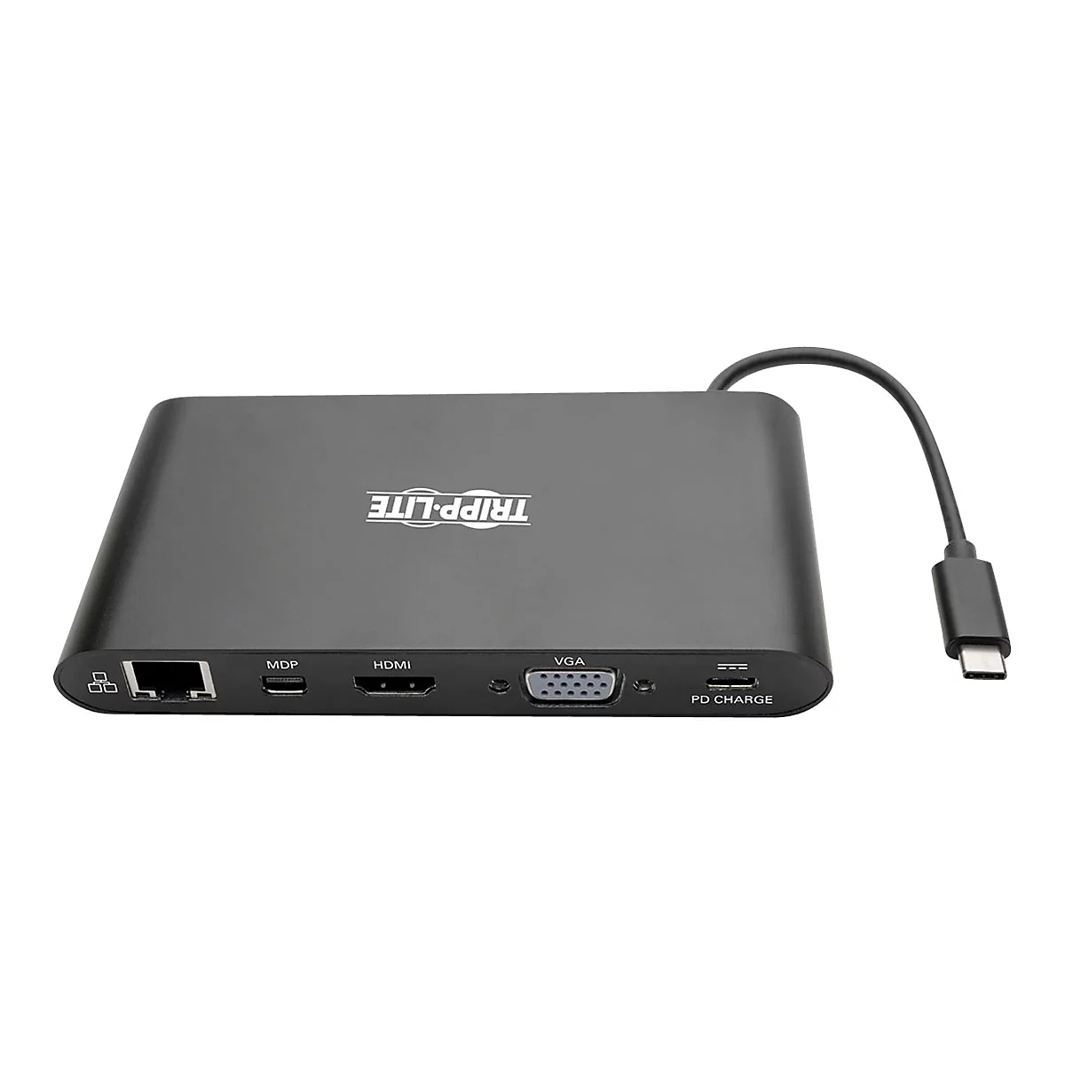 Eaton Tripp Lite Series USB 3.1 Gen 1 USB C Docking Station w/ USB-A, HDMI, VGA, mDP, Gigabit Ethernet, Mem Card, 3.5 mm & USB-C Charge 4K @ 30Hz, USB-C, USB Type C, USB Type-C - Dockingstation - USB-C - VGA, HDMI, Mini DP - 1GbE