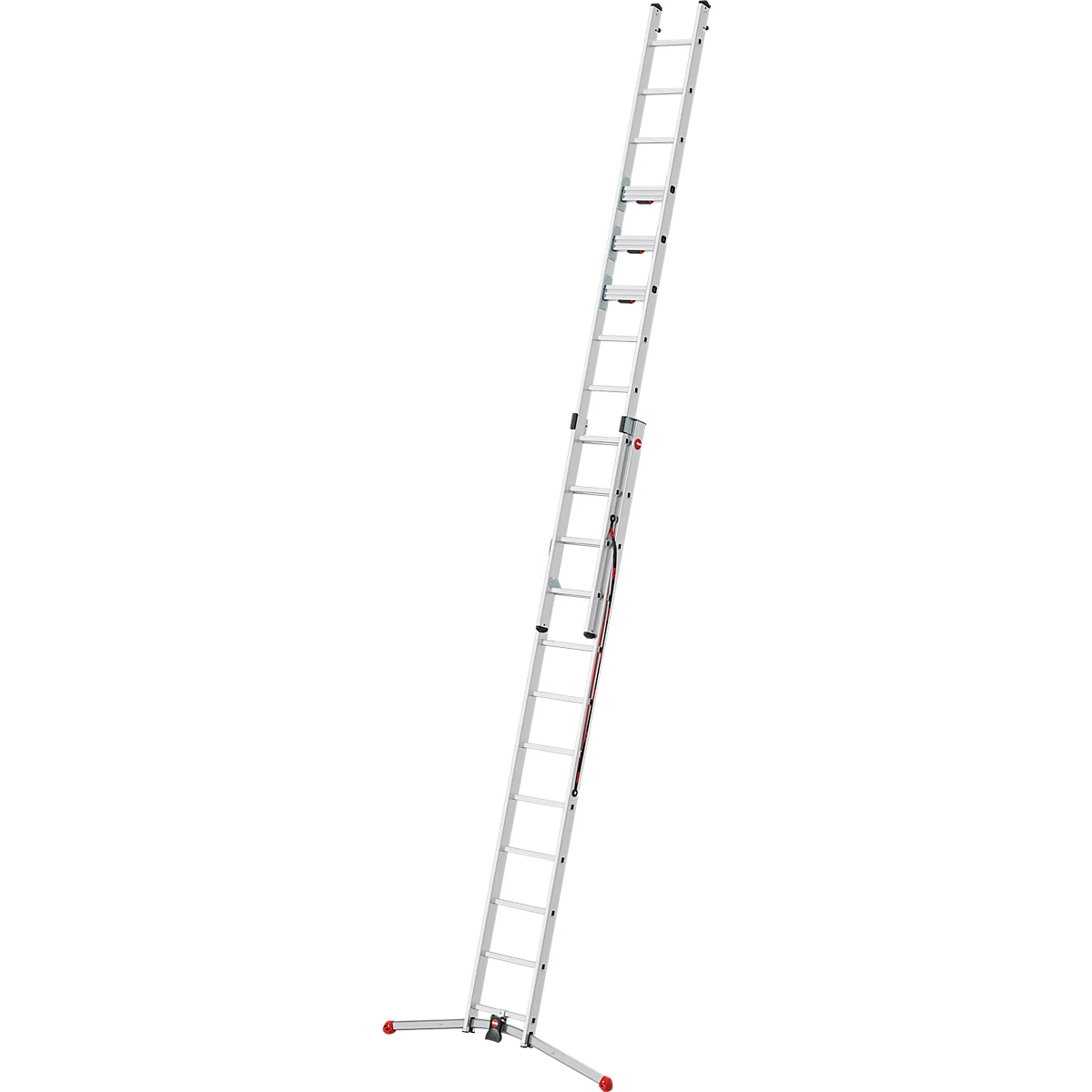 Echelle multi-usages Hailo S110 Pro, 2 parties, 2 x 12 barreaux, système de barreaux pivotants, compensation au sol, jusqu'à 150 kg, aluminium et plastique, argent