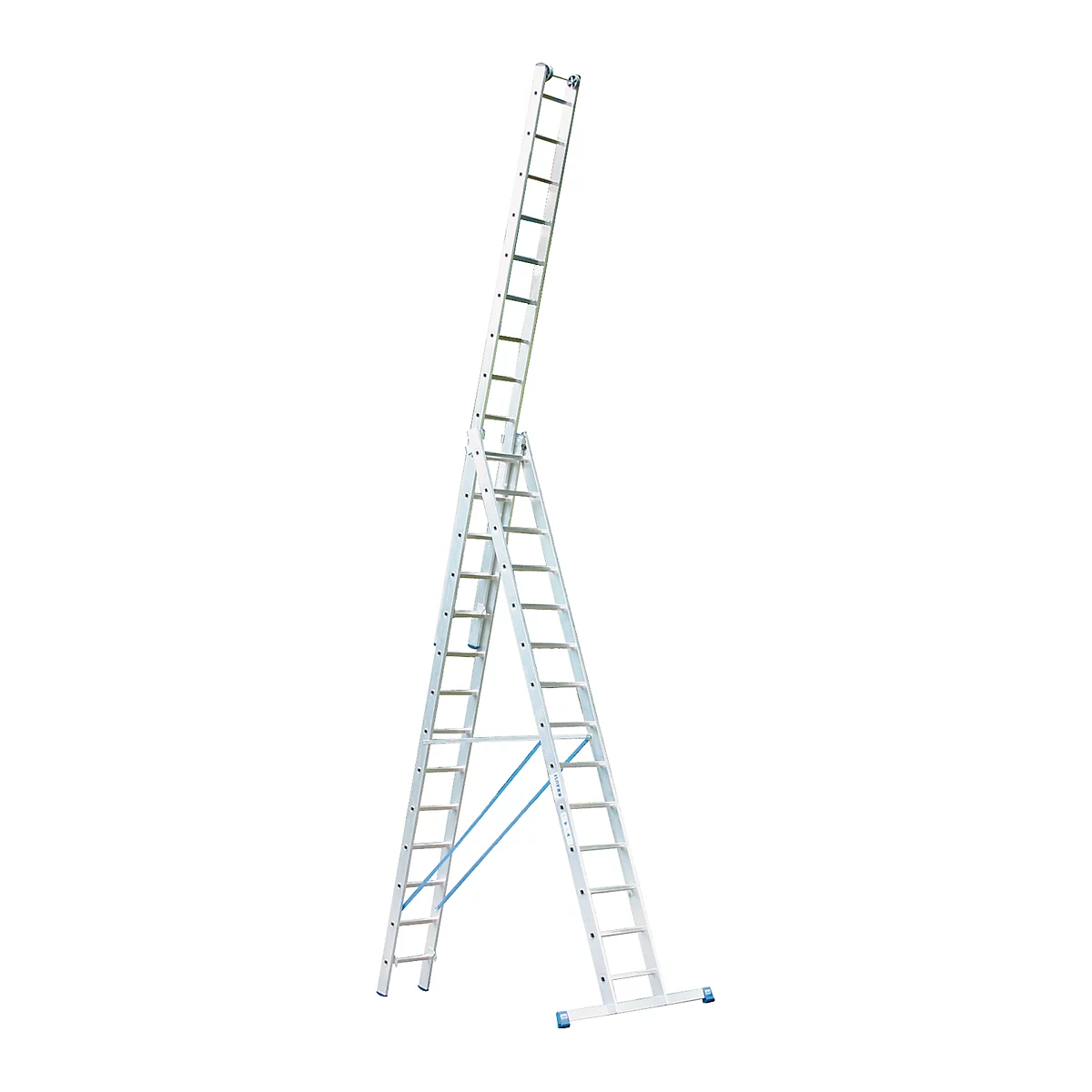 Échelle polyvalente en alu 3 x 14 barreaux, avec traverse Trigon