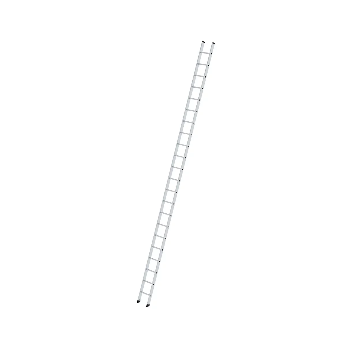 Échelle en métal sur fond blanc.
