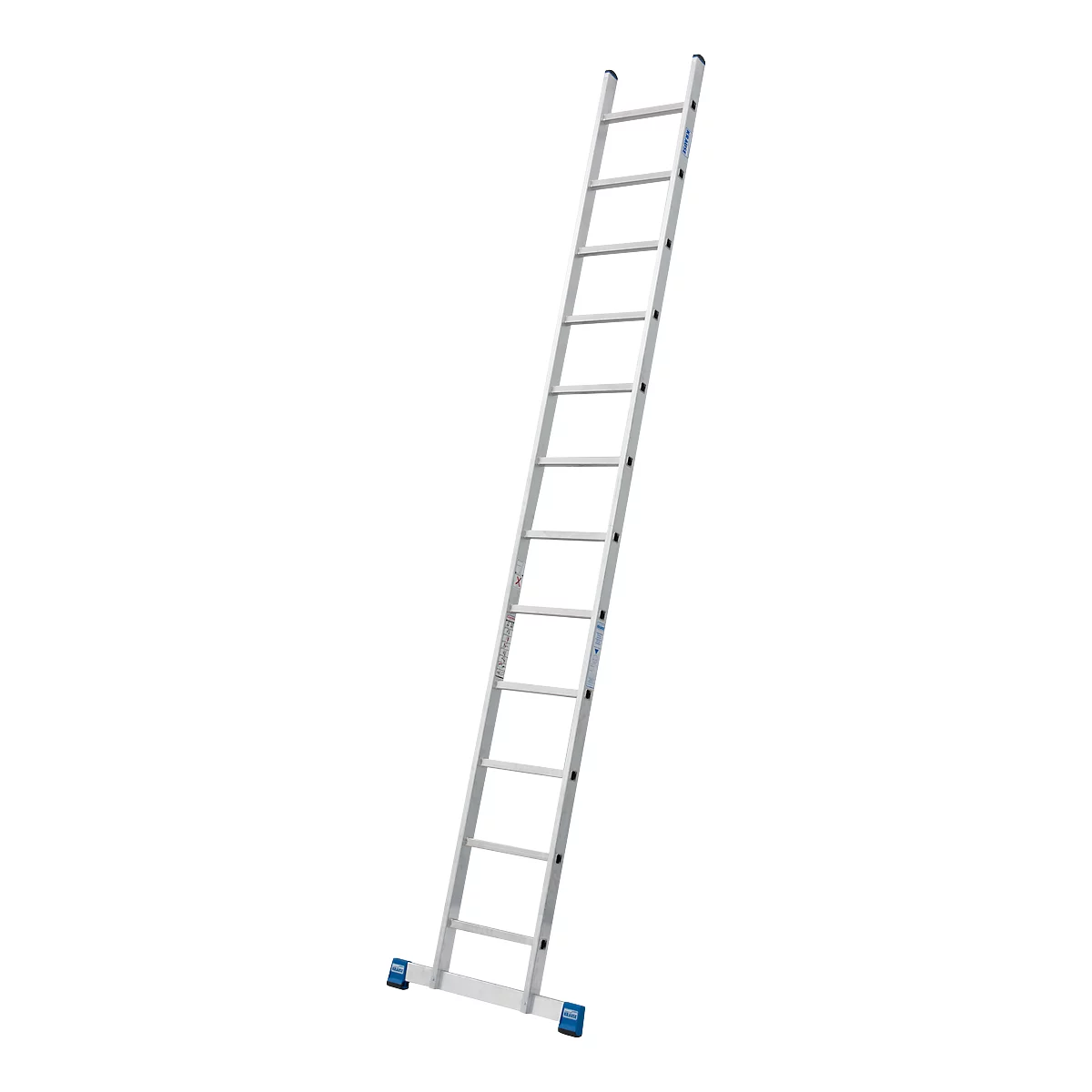 Échelle simple en alu Stabilo, 12 barreaux, avec traverse
