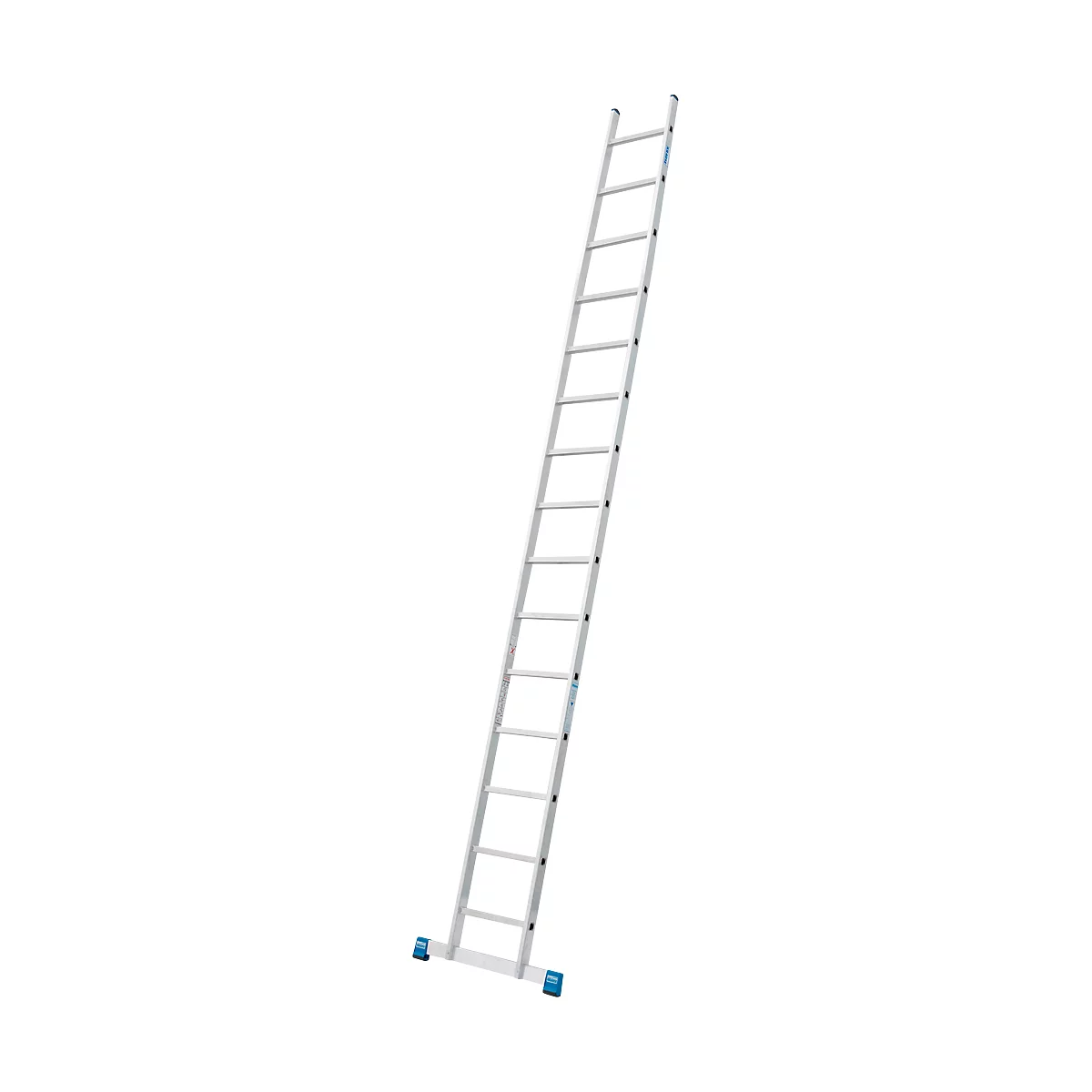 Échelle simple en alu Stabilo, 15 barreaux, avec traverse