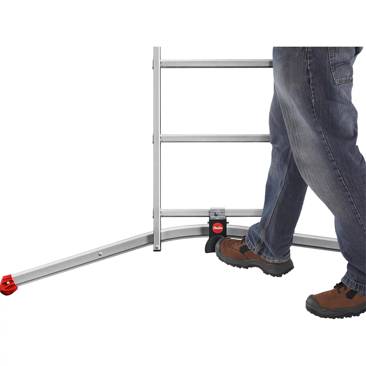 Échelle universelle ProfiLOT Hailo, EN 131, système LOT, marches réglables jusqu'à 540 mm, jusqu'à 150 kg, diff. variantes