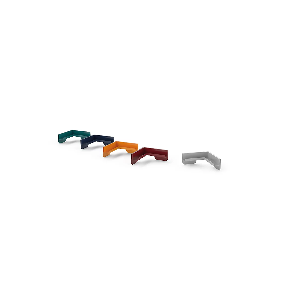 Eckablageschale, für magnetoplan® Infintiy Wall, Polyamid, B 420 x T 85 x H 420 mm, kobalt