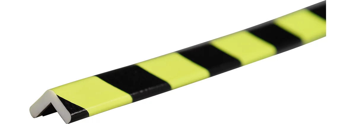 Eckschutzprofil Typ E, 1-m-Stück, gelb/schwarz, tagesfluoreszierend, magnetisch