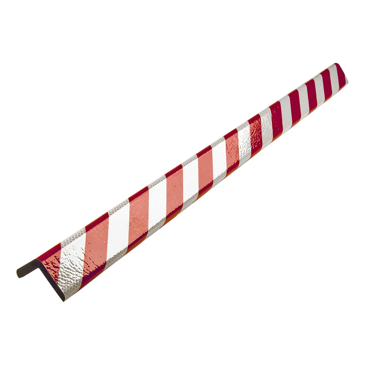 Eckschutzprofil Typ H+, 1-m-Stück, rot/weiss reflective
