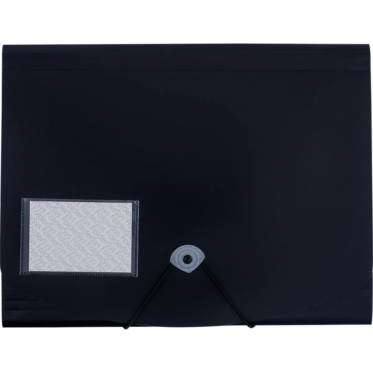 Eckspanner FolderSys JUMBO, A4, B 240 x H 320 mm, 3 Innenklappen & Gummizug-Verschluss, Polypropylen, Stärke 0,42 mm, schwarz, 10 Stück