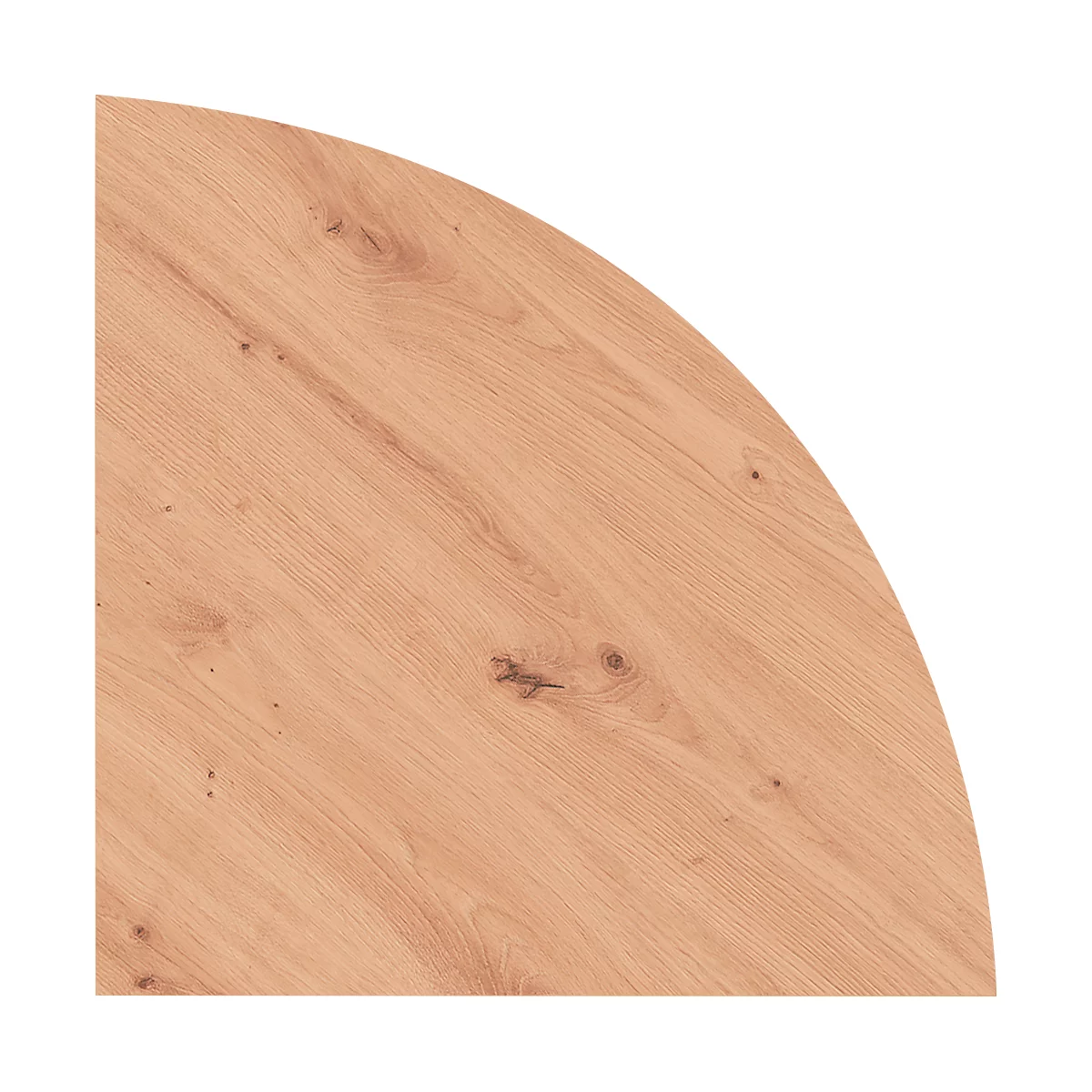 Eckwinkel Breno, Verkettungsplatte für Schreibtische Breno, L 800 x B 800 mm, Asteiche