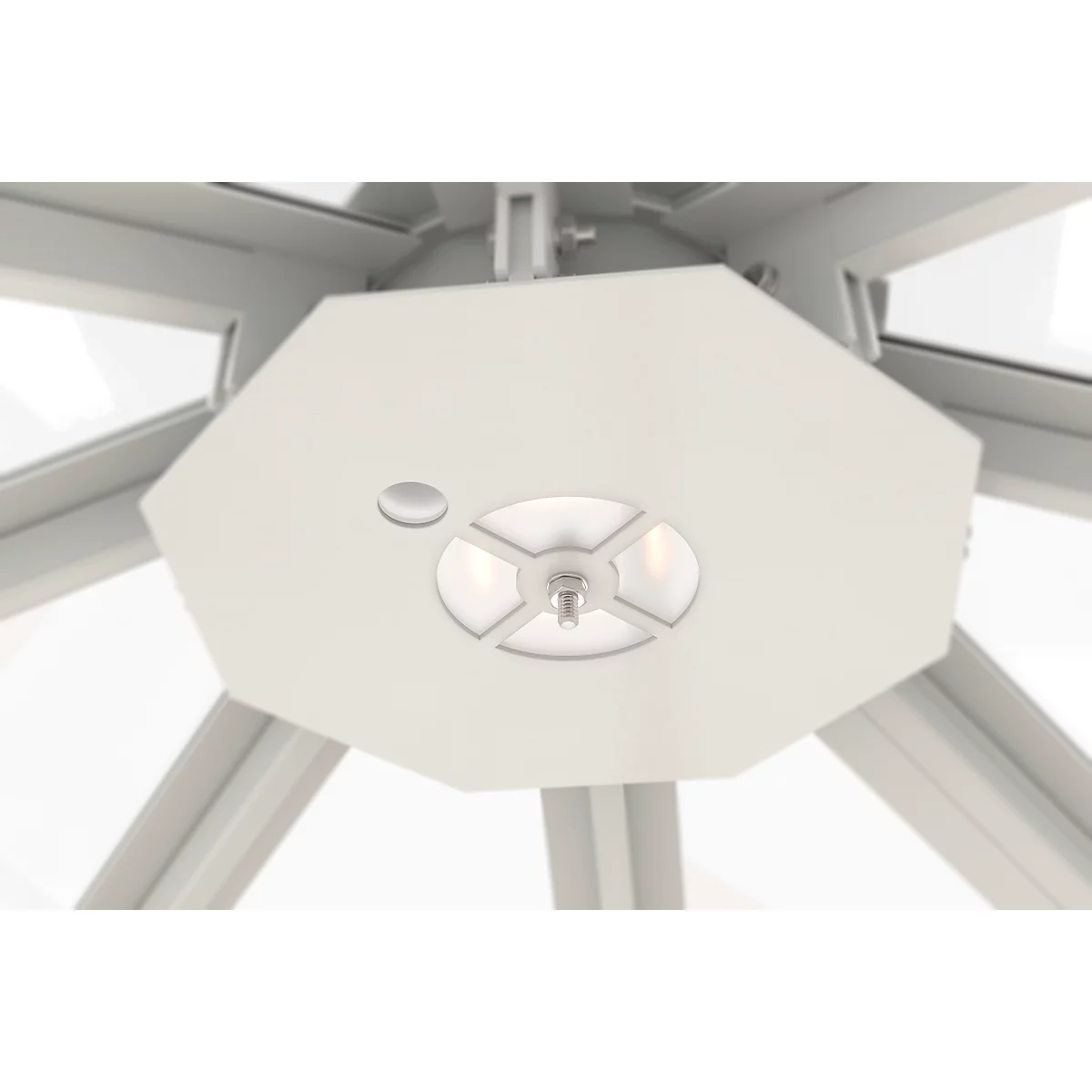 Éclairage LED pour pavillon pour fumeurs Paris- lumière blanc neutre - 11 W - IP65 - plaque blanc signalisation RAL 9016