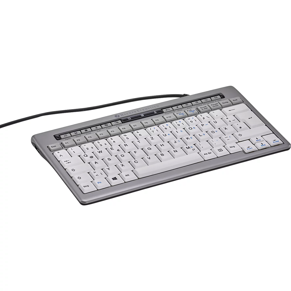 Economy set BakkerElkhuizen Thuiswerkset, 4-delig, laptophouder, toetsenbord, QWERTZ, verticale muis en gratis muismat