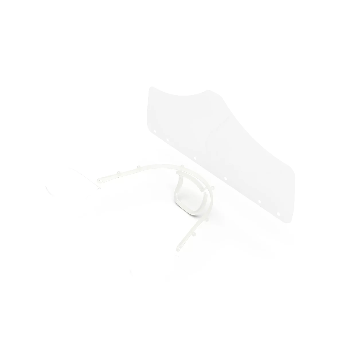 Écran facial bouche/nez, écran interchangeable, élastiques, blanc/transparent
