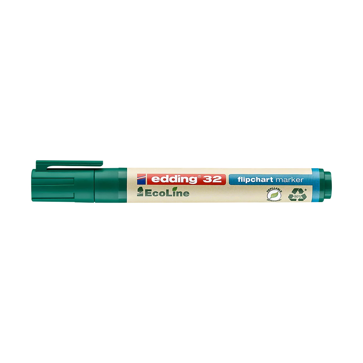 Edding 32 EcoLine flipchartmarker, navulbaar, 10 st., groen
