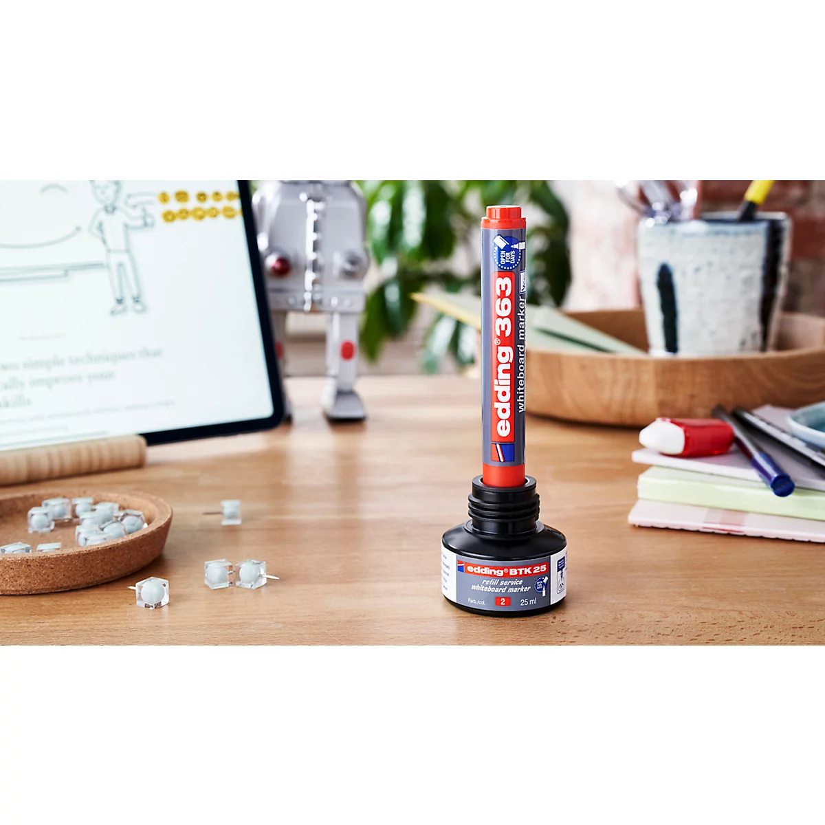 edding 363 Whiteboard Marker, farbsortiert, 4er Set, Keilspitze