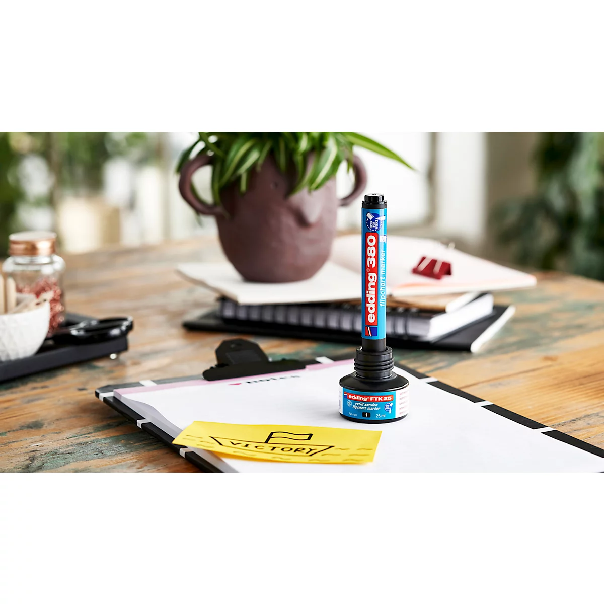edding 380 Flipchart-Marker, Rundspitze, farbsortiert, 4er Set