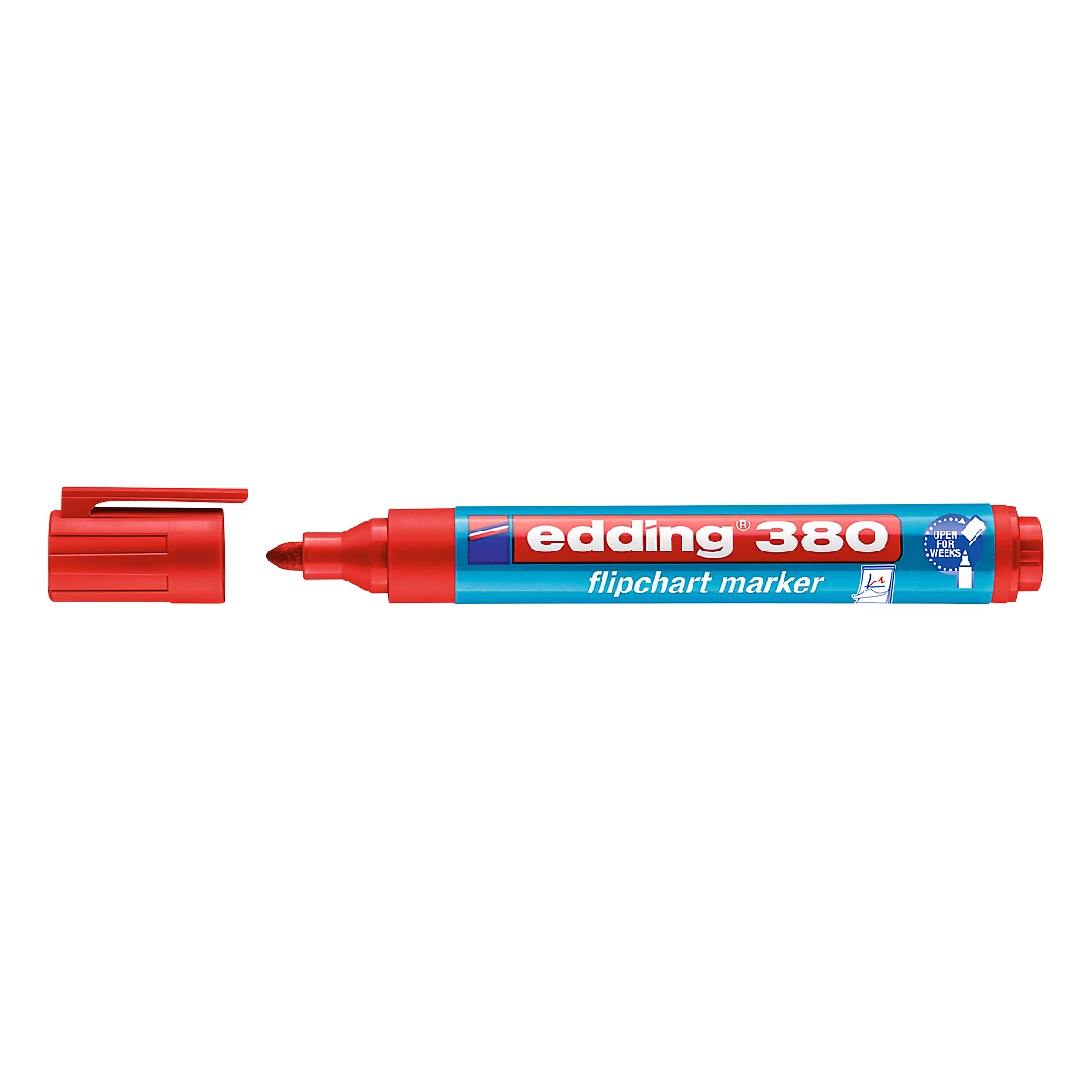 edding 380 Flipchart-Marker, Rundspitze, rot, 10 Stück