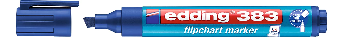 edding 383 Flipchart-Marker, Keilspitze, blau, 10 Stück