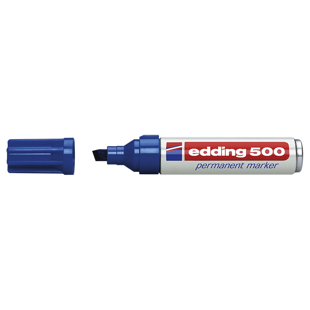 edding 500, avec pointe biseautée 2-7 mm, bleu, 1 p.